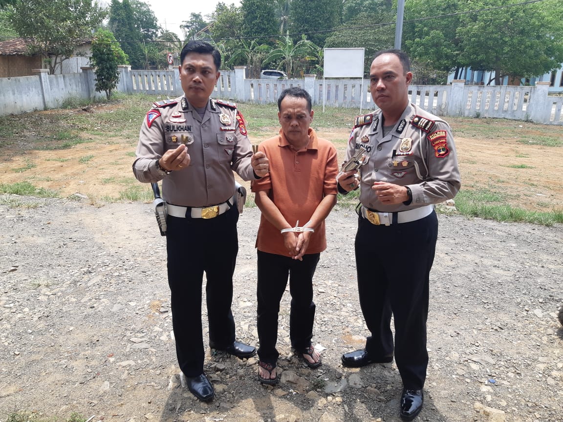 Gelar Razia Rutin, Satlantas Polres Pesawaran Tangkap HS Bawa Senpi