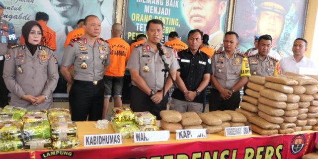 Polda Lampung Gelar Ungkap Kasus Peredaran Narkoba