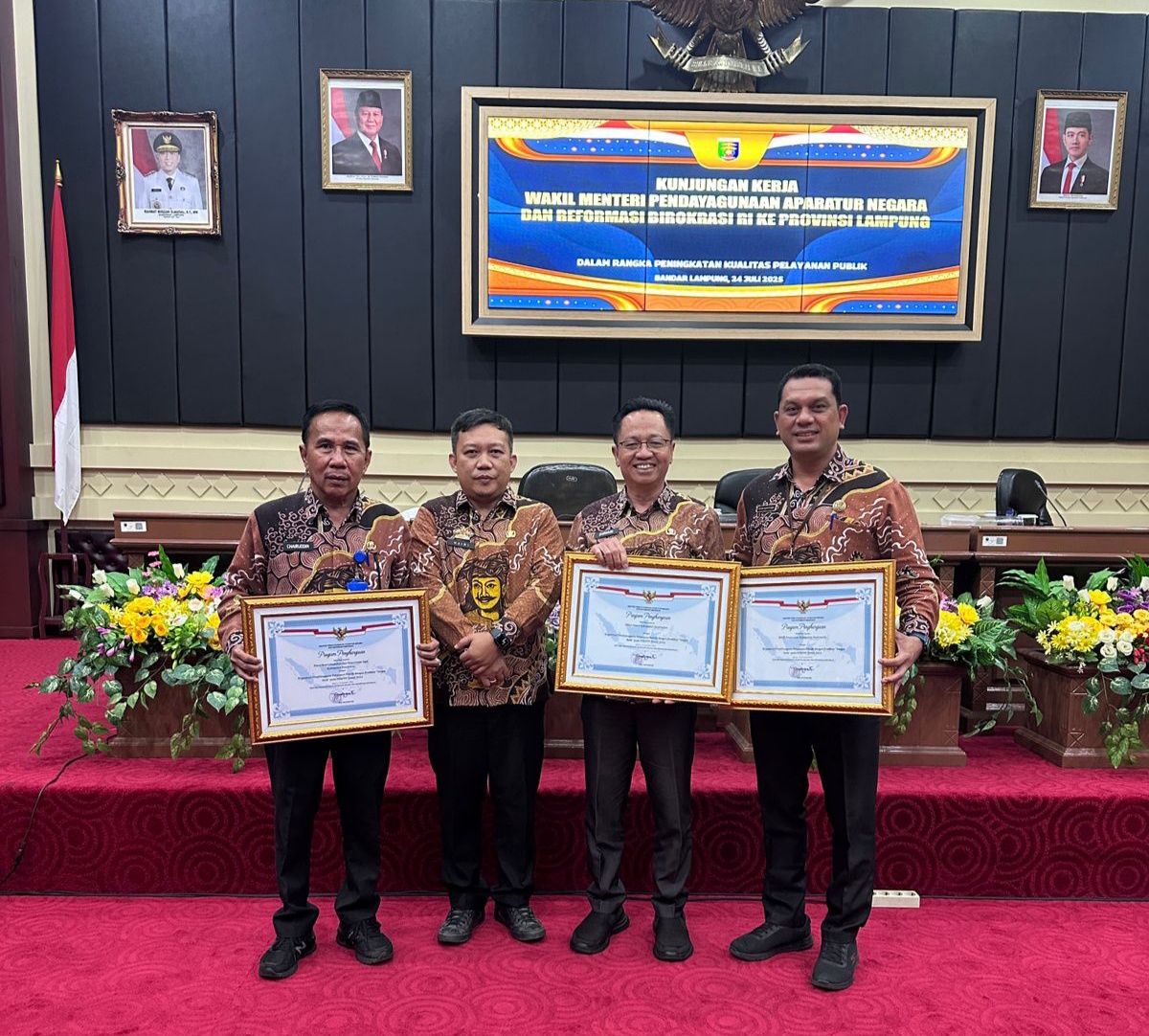 Pesawaran Terima Penghargaan dari Kementrian PANRB