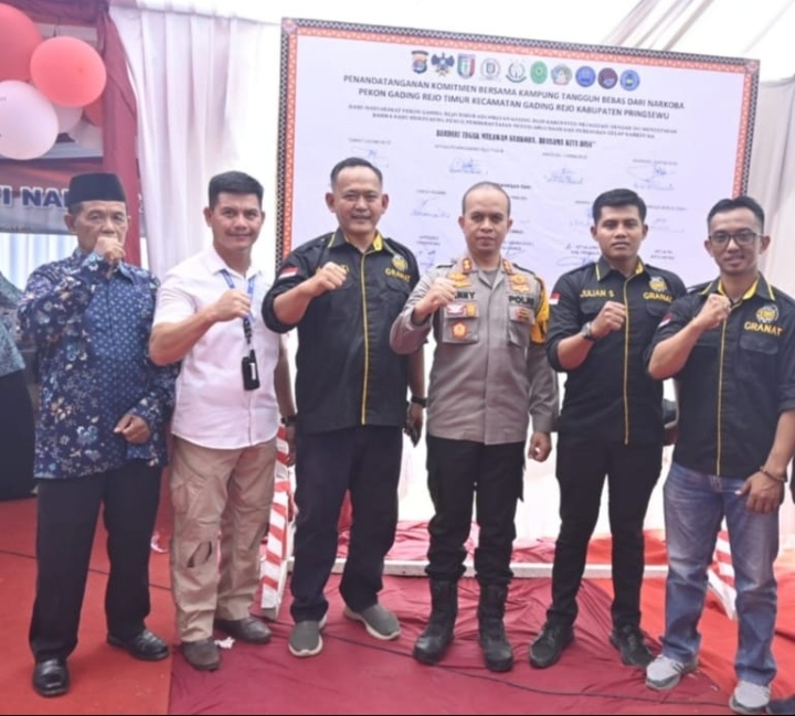 Launching Kampung Tangguh Bebas Narkoba Polres Pringsewu