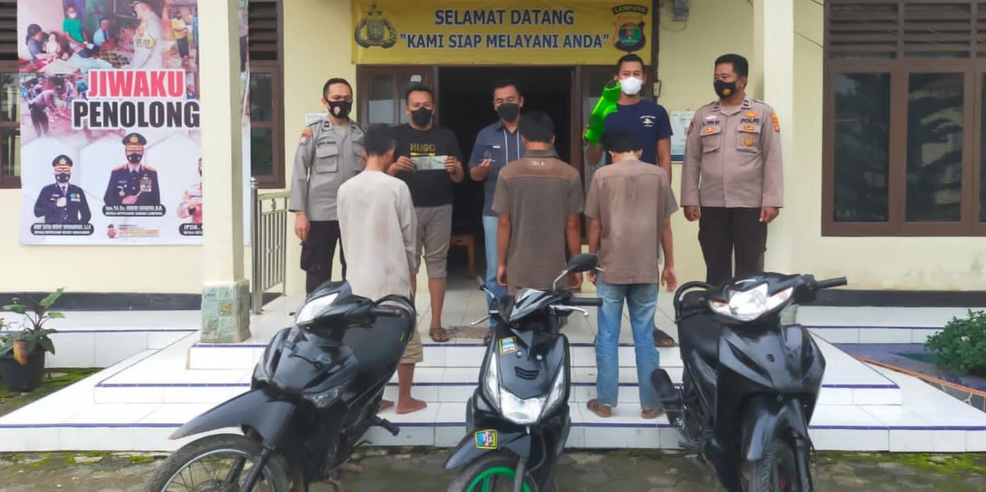 Polsek Pugung Tangkap Pelaku serta Penadah Curanmor