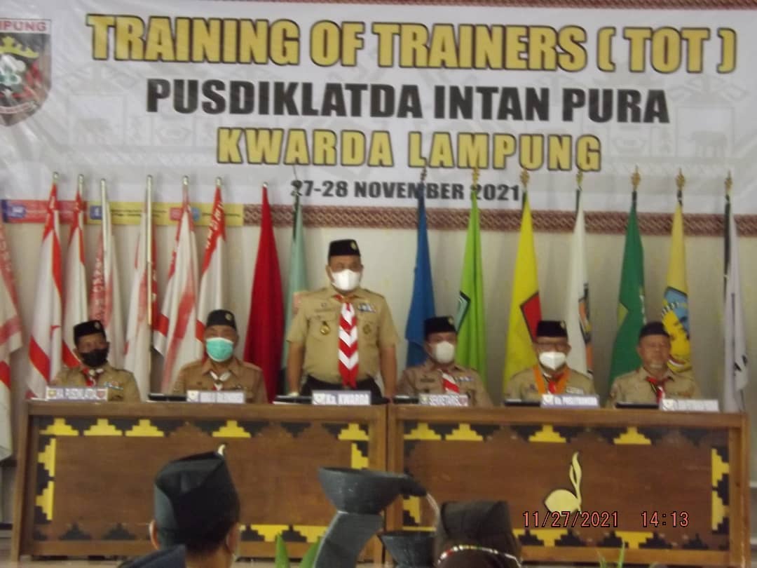 76 Pembina Pramuka Ikuti Trainer of Trainers (TOT) di Pusdiklat Kwarda Lampung.