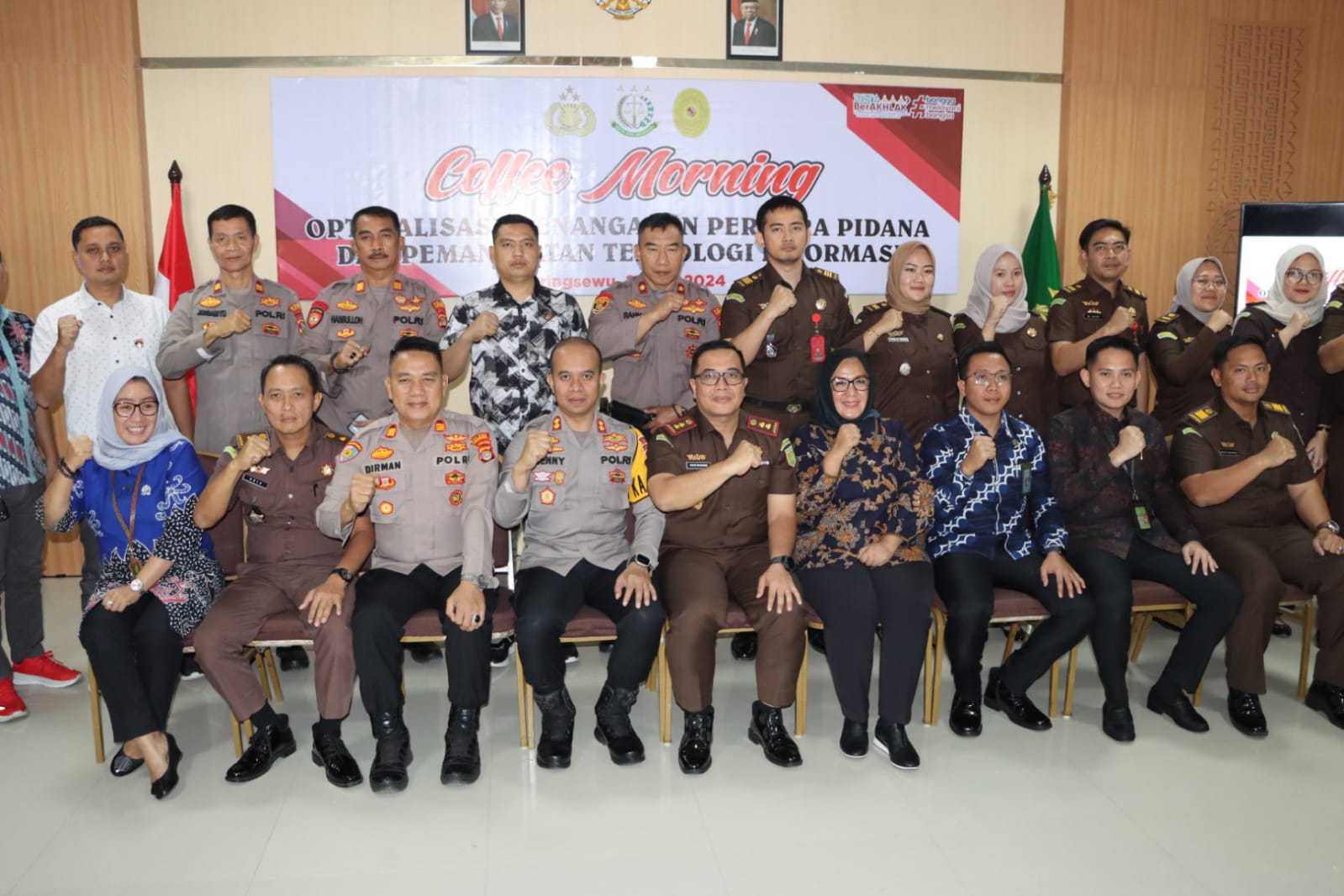 Tiga Institusi Penegak Hukum di Pringsewu Gelar Coffee Morning