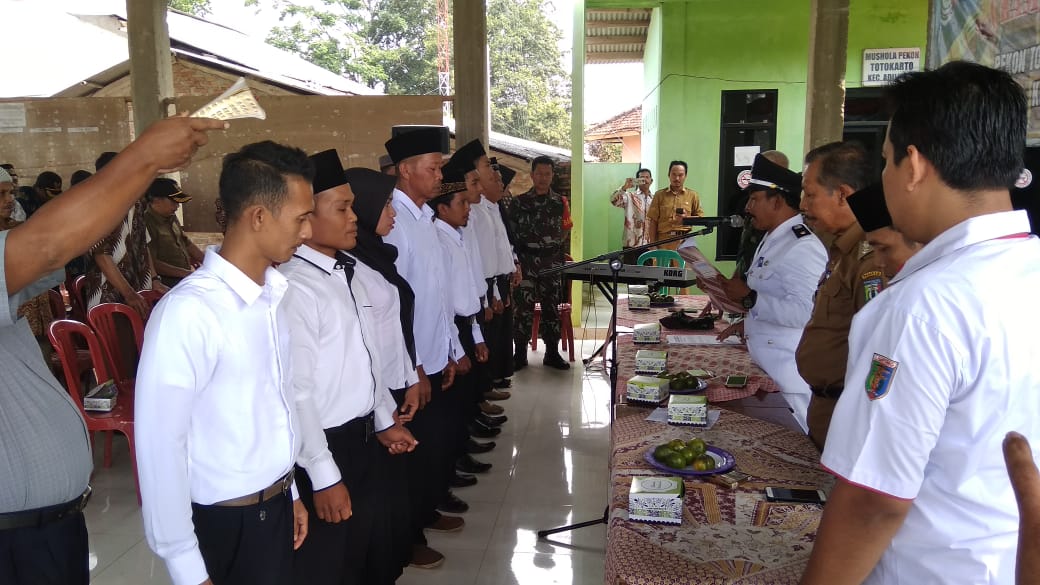 Pelantikan Perangkat Pekon Totokarto Kecamatan Adiluwih.