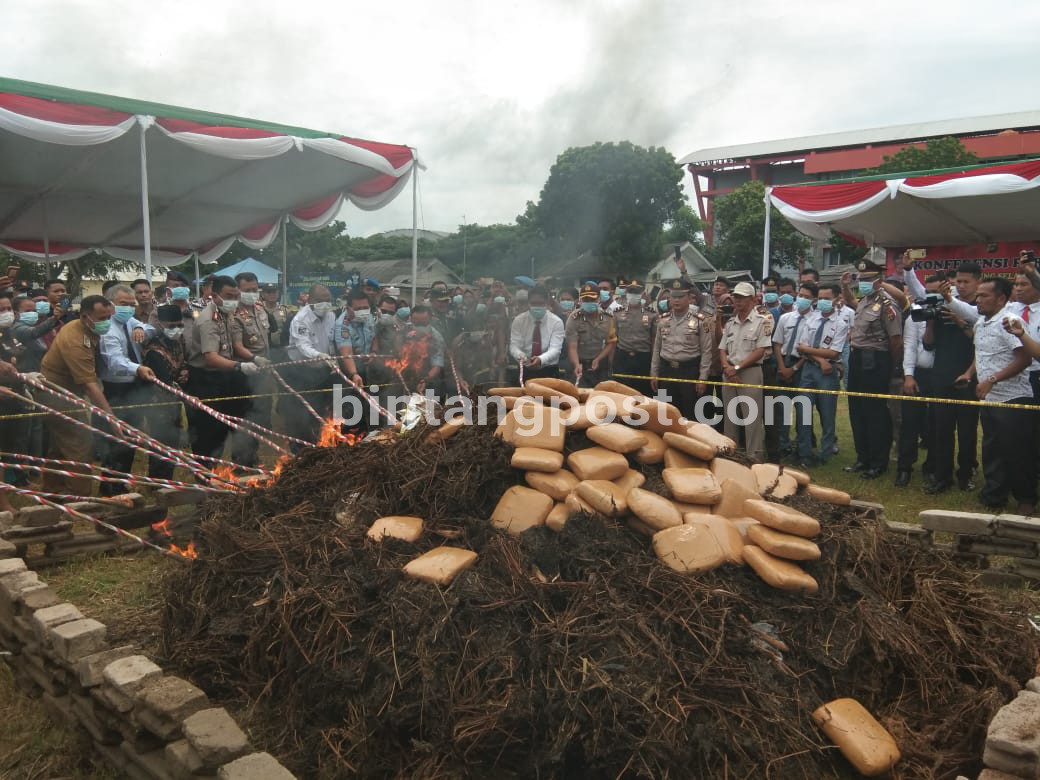 Musnahkan BB Shabu, Extacy dan Ganja