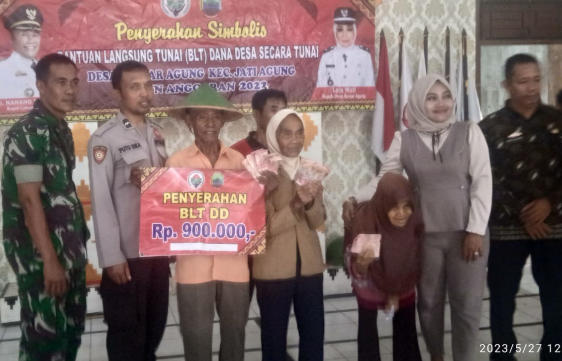 Pemdes Banjar Agung Salurkan BLT-DD Tahap Kedua Tahun 2023