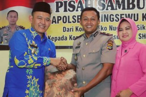 Wabup Fauzi Hadiri Pisah Sambut Kapolsekta Pringsewu