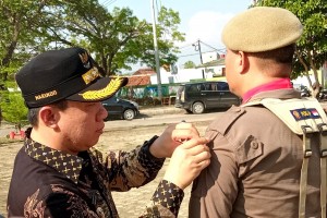 Kesiapan Pemilukada Pringsewu Satpol PP & Satlinmas Apel Gelar Pasukan