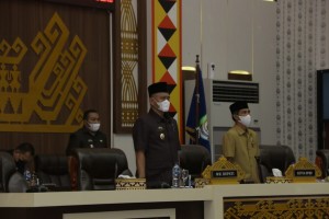 Bupati Pringsewu Jawab Pemandangan Umum Fraksi DPRD Atas Ranperda APBD 2022.