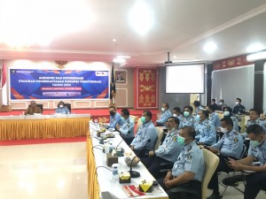 Kalapas Kotaagung Hadiri Audiensi dan Koordinasi KPK RI di Kanwil Kemenkumham Lampung.
