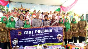 Polsana Satlantas Kunjungi TK Annida Sungai Langka