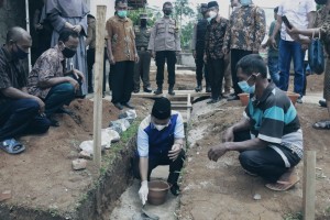 Wabup Pringsewu Letakkan Batu Pertama Pembangunan Gereja Santo Thomas