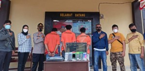 Polsek Pulau Panggung Tangkap Tiga Pelaku Pembobol Counter HP