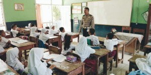 Satlantas Polres Pesawaran Beri Pengetahuan Lalu Lintas Siswa SD