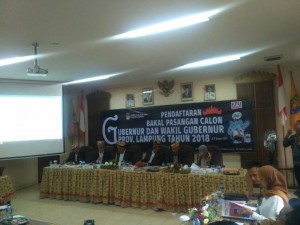 Buka Pendaftaran, KPUD Lampung Baru Terima 2 Pasang Calon