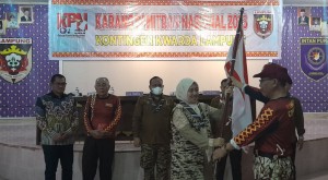 Ketua Kwarda Lampung Lepas Kontingen Karang Pamitran Nasional