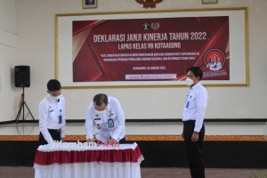 Deklarasi Janji Kinerja Tahun 2022 Lapas Kota Agung