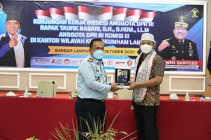 Reses Di Kanwilkumham Lampung, Tobas :  Overcrowding Lapas Merupakan Persoalan Klasik