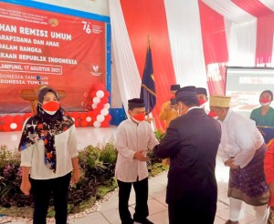 446 Narapidana Lapas Narkotika Bandar Lampung Dapat Remisi HUT-RI, Satu Orang Dibebaskan.