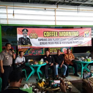 Polres Pringsewu Gelar Coffe Morning Bersama Awak Media