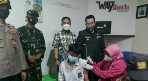 Bersama Pemkab Pesawaran dan Kodim 0421, PTPN VII Unit Way Berulu Gelar Vaksinasi