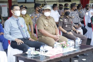 Wabup Taufik Hadiri Apel Gelar Pasukan Ops Keselamatan Toba 2022 Polres Asahan