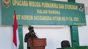 Korem 043/Gatam adakan Syukuran Peringati Hari Ulang Tahun ke-74