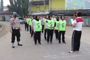 Polres Pringsewu Gelar Tes Kesamaptaan Dan Bela Diri Anggota Polri.