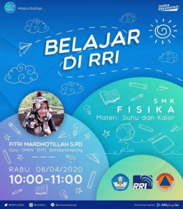 Dukung Penanganan Covid-19, RRI Bandar Lampung Luncurkan Program Belajar Di Rumah