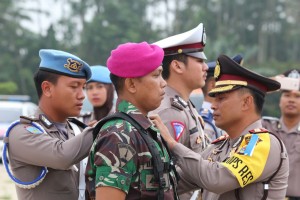 Pasukan Gabungan Ikuti Apel Ops Patuh Krakatau 2018 Polres Pesawaran