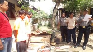 Polsek Pulau Panggung Amankan Dua Pelaku Pembalakan Liar