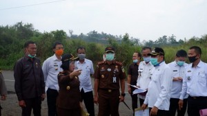 Kajati Lampung Tinjau Lokasi Lahan Kantor Kejari Pesawaran