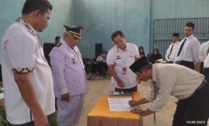 Pelantikan dan Sumpah Jabatan PHB Enam Pekon Kecamatan Pagelaran Pringsewu