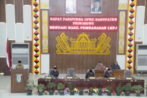 DPRD Pringsewu Gelar Paripurna Rekomendasi LKPJ Kepala Daerah