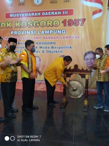 Gubernur Lampung Buka Musda III PDK Kosgoro 1957 Lampung.