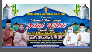 Bupati & Wakil Bupati Pringsewu Shalat Idul Fitri di Kediaman Masing-masing