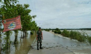 Akses Jalan Pagar Dewa Dan Penumangan Lama Tubaba Putus Akibat Banjir