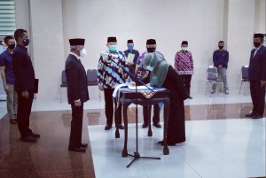 Sembilan Pejabat Pemkab Pringsewu Dilantik