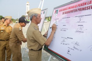 Deklarasi Pekon Layak Anak Dan Sekolah Ramah Anak Di Pringsewu.