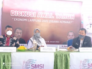 Diskusi SMSI : Ekonomi Lampung 2022 Dibawa Kemana.