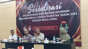 KPU Pringsewu Sosialisasi Penyebaran Informasi Pemilihan Kepala Daerah Serentak Tahun 2024