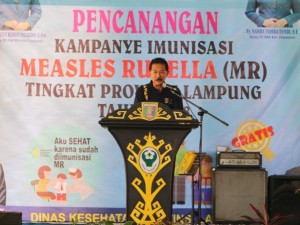 Pemprov Lampung Canangkan Kampanye Imunisasi MR di Pesawaran