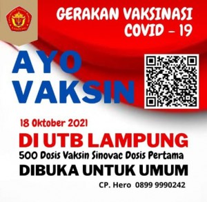 UTB Siapkan 500 Dosis Vaksin Untuk Masyarakat