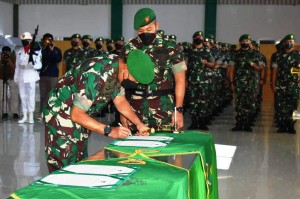 Sertijab Dandim, Korem 043/Gatam Gelar Tradisi Penerimaan Perwira Baru