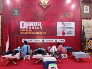 Hari Bhakti PAS ke-58, Petugas Lapas Kalianda Donor Darah.