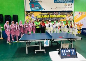 IKWI Lampung Peroleh Medali Perunggu Cabor Tenis Meja Porwanas XIV Banjarmasin